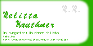 melitta mauthner business card